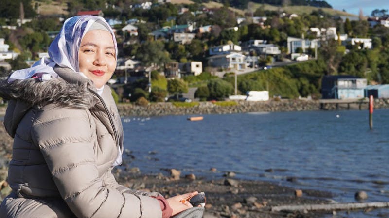 Arina, an international student in New Zealand